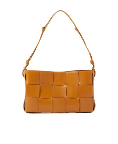 Bottega Veneta Cassette Shoulder Bag In Orange