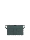 Bottega Veneta Cassette Small Intrecciato Leather Shoulder Bag In Slate/agate
