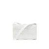 Bottega Veneta Cassette Small Intrecciato Leather Shoulder Bag In White