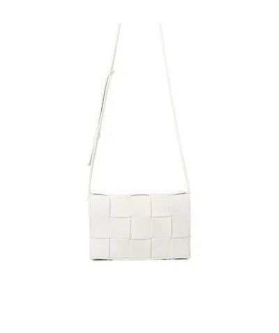 Bottega Veneta Cassette Shoulder Bag In White