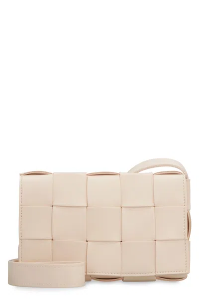 Bottega Veneta Cassette Small Crossbody Bag In Ivory