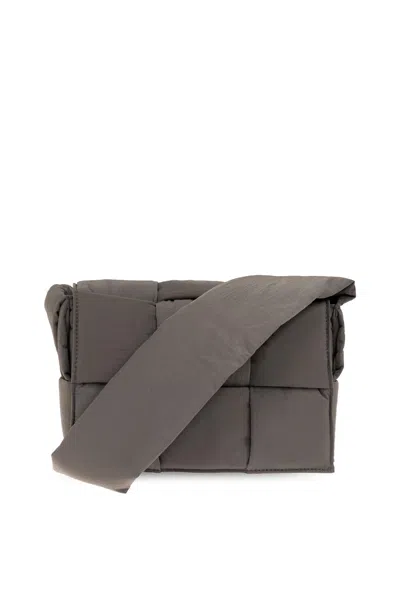 Bottega Veneta Cassette Small Shoulder Bag In Light Graph Silv
