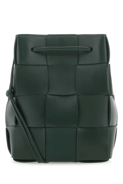 Bottega Veneta Cassette Small Shoulder Bag In Green
