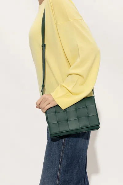 Bottega Veneta ‘cassette Small' Shoulder Bag In Green
