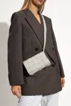 Bottega Veneta Small White Cassette Shoulder Bag In Grey