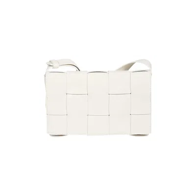 Pre-owned Bottega Veneta Cassette Small Shoulder Bag 'white/gold' | Women's Size Onesize