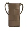 Bottega Veneta Cassette Strap Phone Pouch In Brown