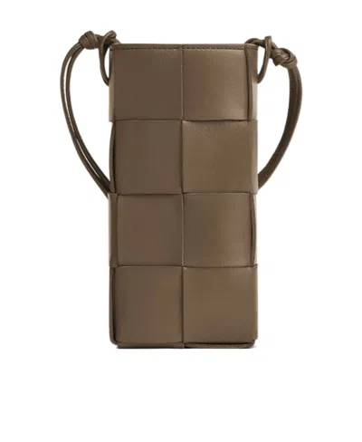 Bottega Veneta Cassette Strap Phone Pouch In Brown