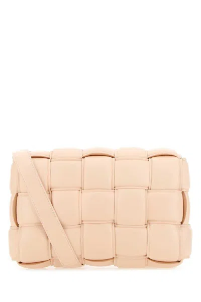 Bottega Veneta Cassette Strapped Crossbody Bag In Powder