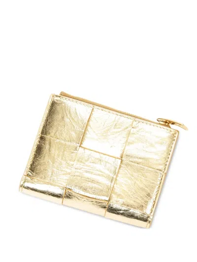 Pre-owned Bottega Veneta Cassette Wallet In Yellow