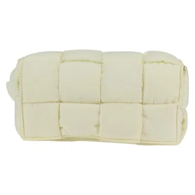 Pre-owned Bottega Veneta Cassette White Nylon Shoulder Bag ()