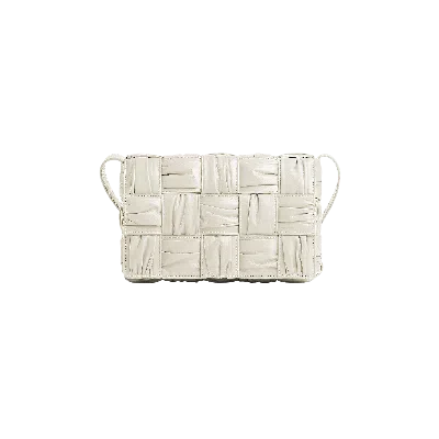 Pre-owned Bottega Veneta Cassette 'white/m Brass'
