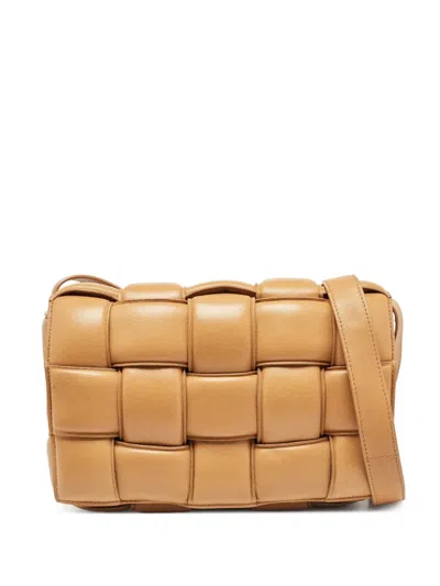 Pre-owned Bottega Veneta Cassette Woven Leather Cross Body Bag