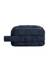 Bottega Veneta Cassette Woven Pattern Toilet Bag In Blue