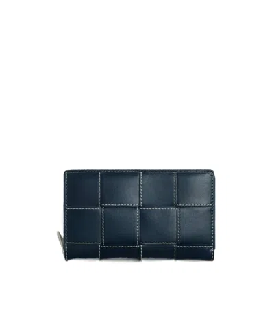 Bottega Veneta Cassette Zip Around Wallet In Black