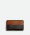 Bottega Veneta Cassette Zip Around Wallet In Fondant/wood