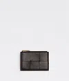 Bottega Veneta Cassette Zipped Card Case In Fondant