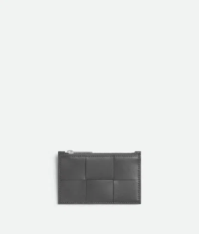 Bottega Veneta Cassette Zipped Card Case In Light Graphite/ice