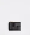 Bottega Veneta Cassette Kartenetui Mit Zip In Black