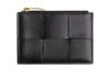 Bottega Veneta Cassette Zippered Card Holder In Black