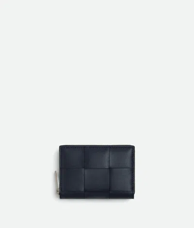 Bottega Veneta Cassette Zippered Coin Purse In Space/sapele