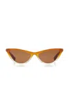 Bottega Veneta Cat-eye Acetate Sunglasses In Brown