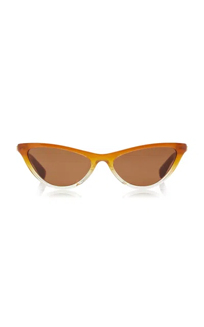Bottega Veneta Cat-eye Acetate Sunglasses In Brown