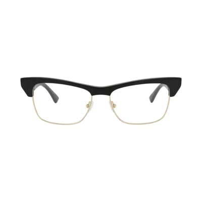 Pre-owned Bottega Veneta Cat Eye-frame Acetate Optical Frames 'black Transparent' | Women's Size Onesize