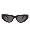 Bottega Veneta Cat Eye-frame Acetate Sunglasses In Gray