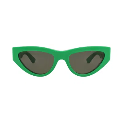 Pre-owned Bottega Veneta Cat Eye-frame Acetate Sunglasses 'green' | Women's Size Onesize