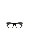 Bottega Veneta Cat's Eye Frame Flat Lens In Black