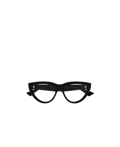 Bottega Veneta Cat-eye Frame Glasses In Black