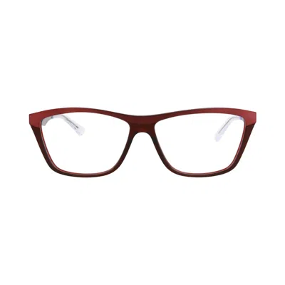 Pre-owned Bottega Veneta Cat Eye-frame Metal Optical Frames 'burgundy Transparent' | Red | Men's Size Onesize
