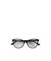 Bottega Veneta Cat Eye Frame Plain Glasses In Black