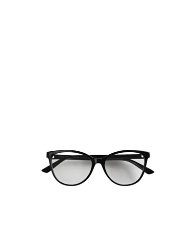 Bottega Veneta Cat Eye Frame Plain Glasses In Black