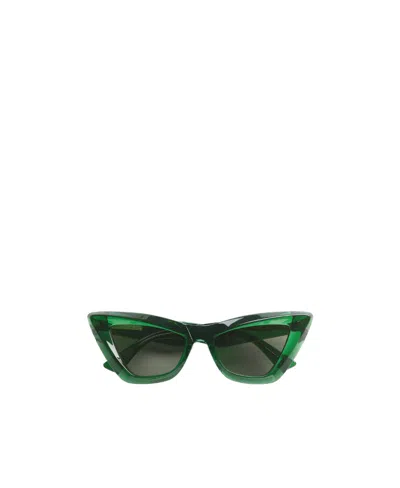 Bottega Veneta Womens Green Bv1101s Cat-eye Acetate Sunglasses In 010 Green Green Green
