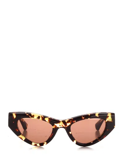 Bottega Veneta Cateye Frame Sunglasses In Brown