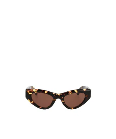 BOTTEGA VENETA BOTTEGA VENETA EYEWEAR STRAIGHT ARM CAT-EYE FRAME SUNGLASSES