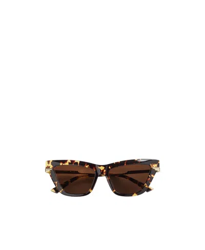 Bottega Veneta Eyewear Cat Eye Sunglasses In Brown