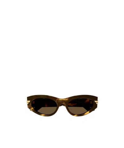 Bottega Veneta Eyewear Cat-eye Frame Sunglasses In Brown