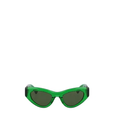 BOTTEGA VENETA BOTTEGA VENETA EYEWEAR STRAIGHT ARM CAT-EYE FRAME SUNGLASSES
