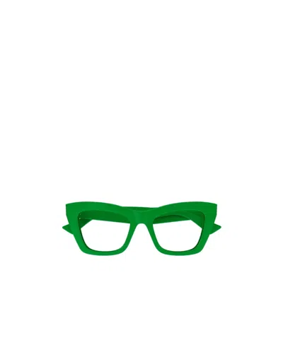 Bottega Veneta Cat-eye Glasses In Green