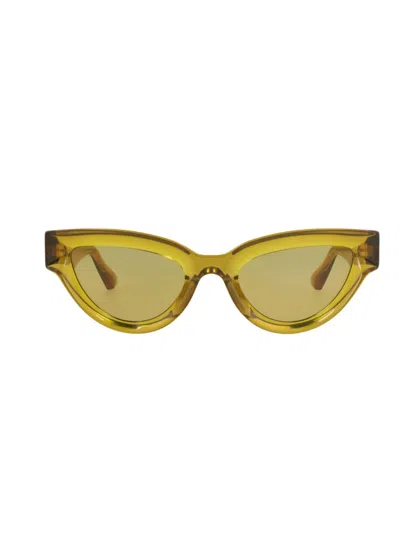 Bottega Veneta Cat Eye Injection Sunglasses For Women - Stylish And Elegant In Yellow