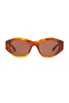 Bottega Veneta Cat Eye Sunglasses In Brown