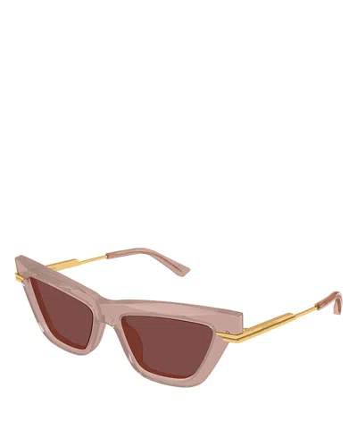 Bottega Veneta Cat Eye Sunglasses, 54mm In Red