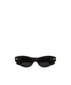 Shop Bottega Veneta Cat's Eye Sunglasses In Black