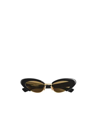 Bottega Veneta Angle Cat Eye Sunglasses In Black