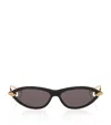 Bottega Veneta Cat Eye Sunglasses In Gold