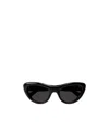 Bottega Veneta Curvy Acetate Cat-eye Sunglasses In Black