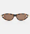 Bottega Veneta Cat-eye Sunglasses In Brown